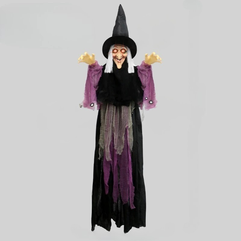 Halloween Witch Decoration | 70 in Life Size | Motion and Sound Sensor | Sylvan