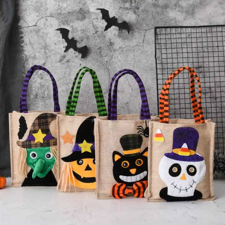 Trick-or-Treat Bag | Washable Cotton Linen | 4 Character Designs | Willow