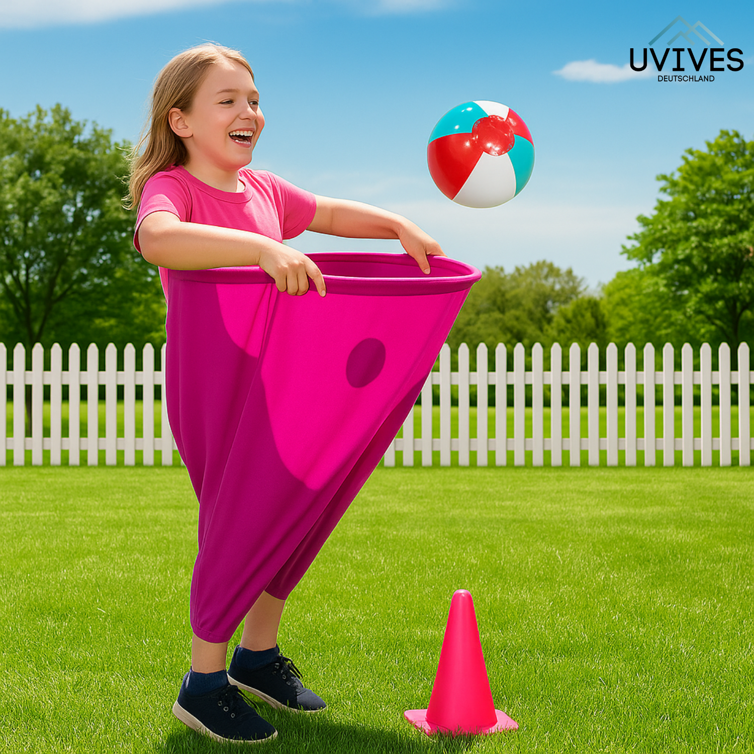 Outdoor Toss Game | 8 Inflatable Balls | Pump Included | Clover