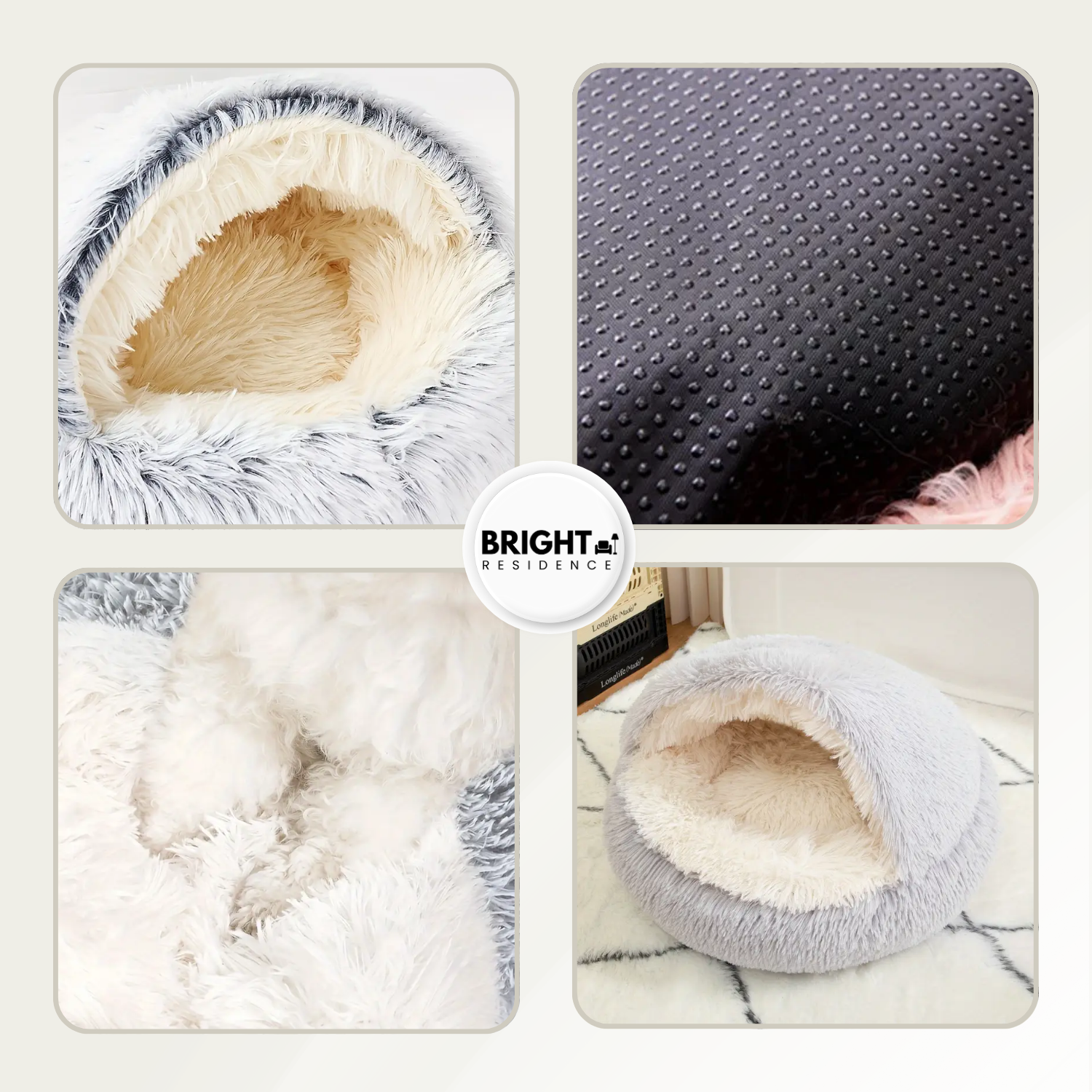 Pet Bed | Removable Machine Washable Cover | Two Sizes | Amber