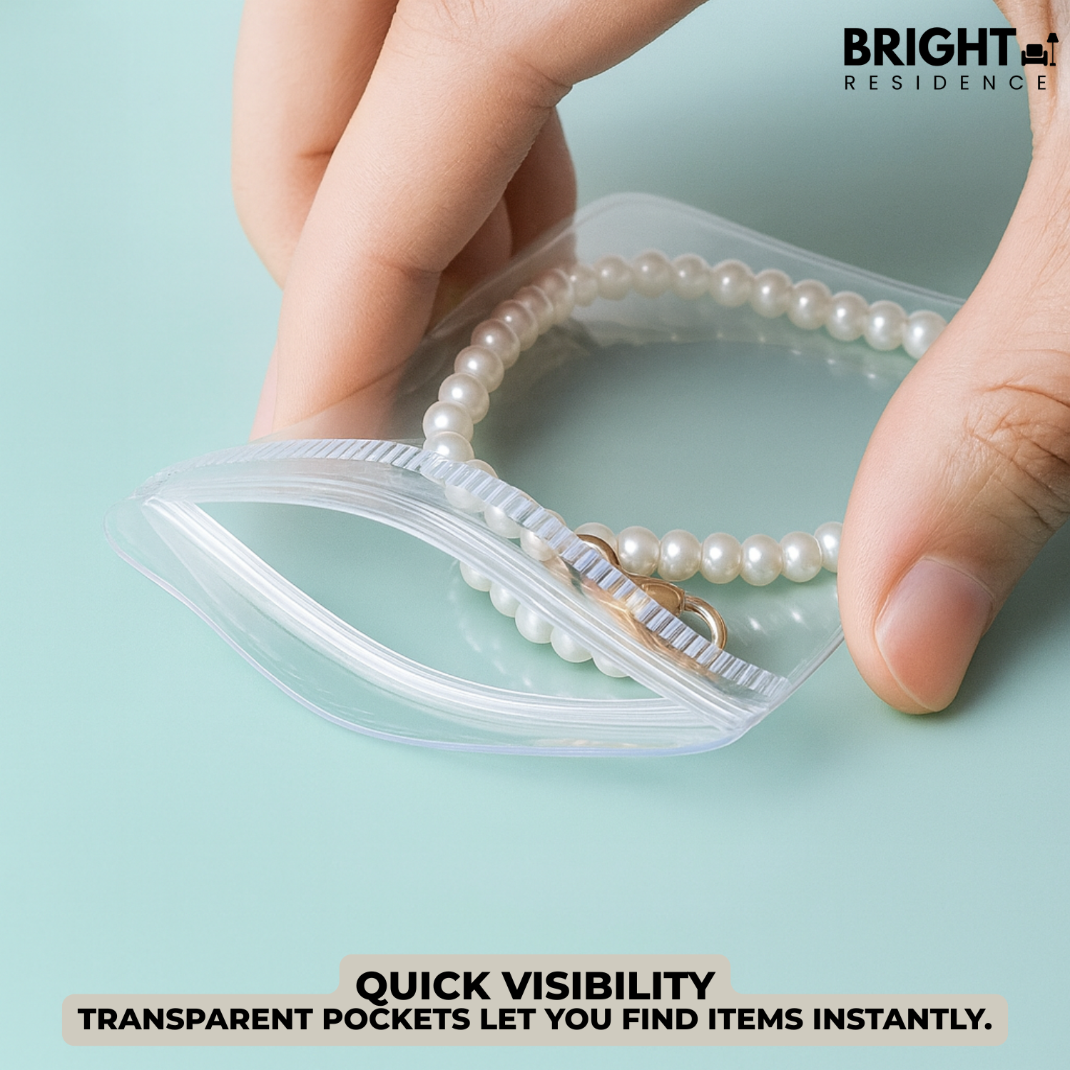 Jewelry Organizer | 30 Clear Sleeves | Tangle-Free and Travel-Ready | Drift
