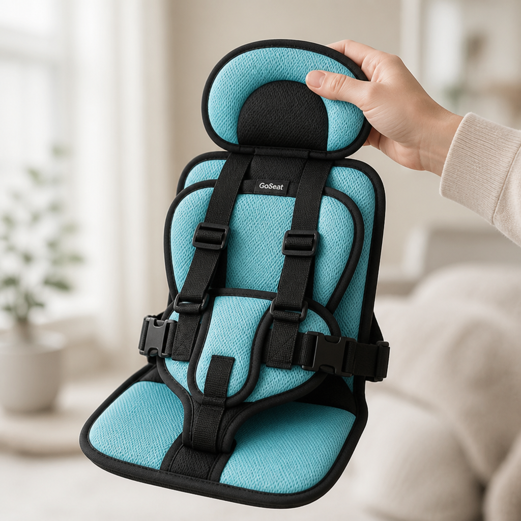 Five-Point Harness Foldable Child Travel Seat (Removable & Washable Cover)