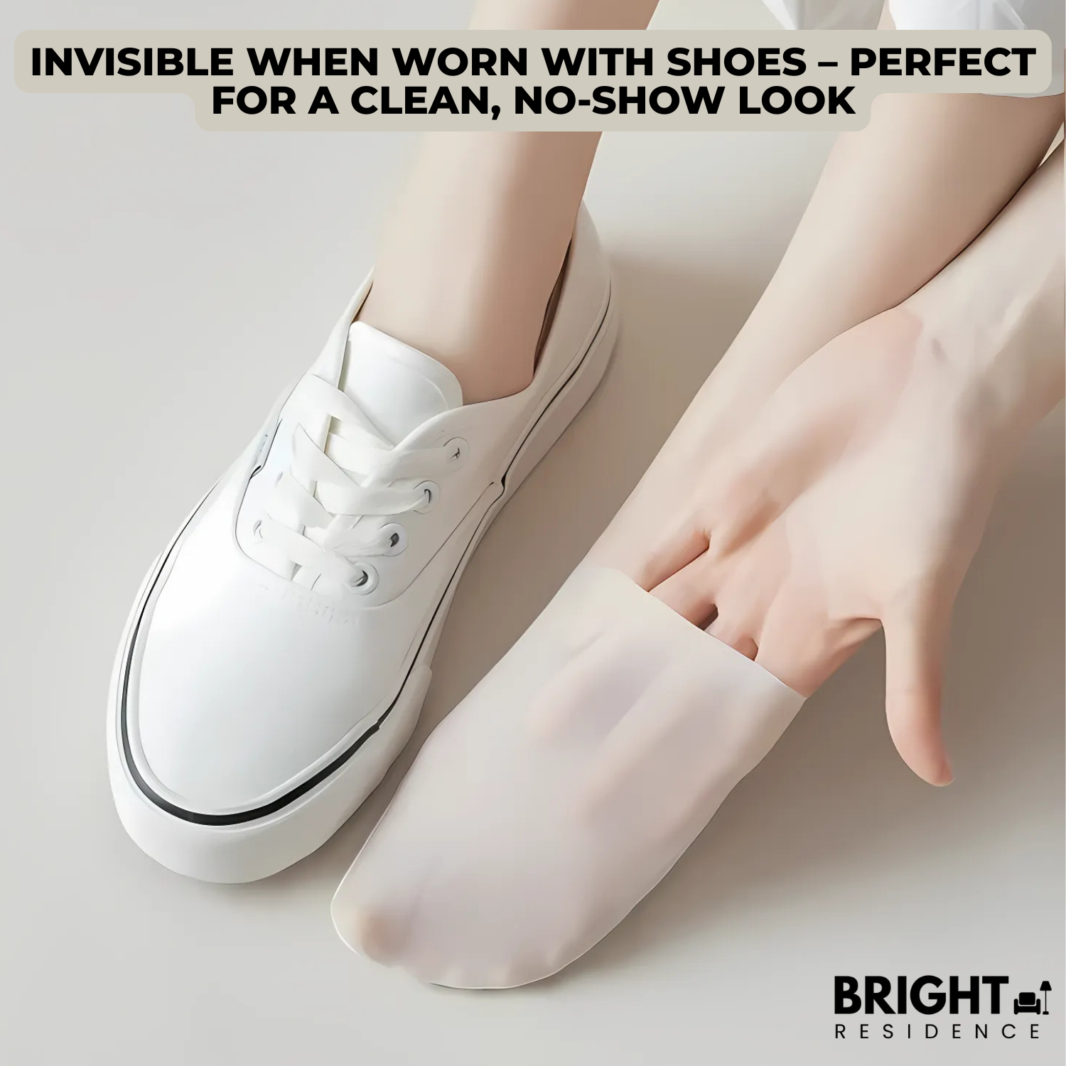 No Show Socks | Soft Breathable Cotton | Seamless One Size Fit | Azure