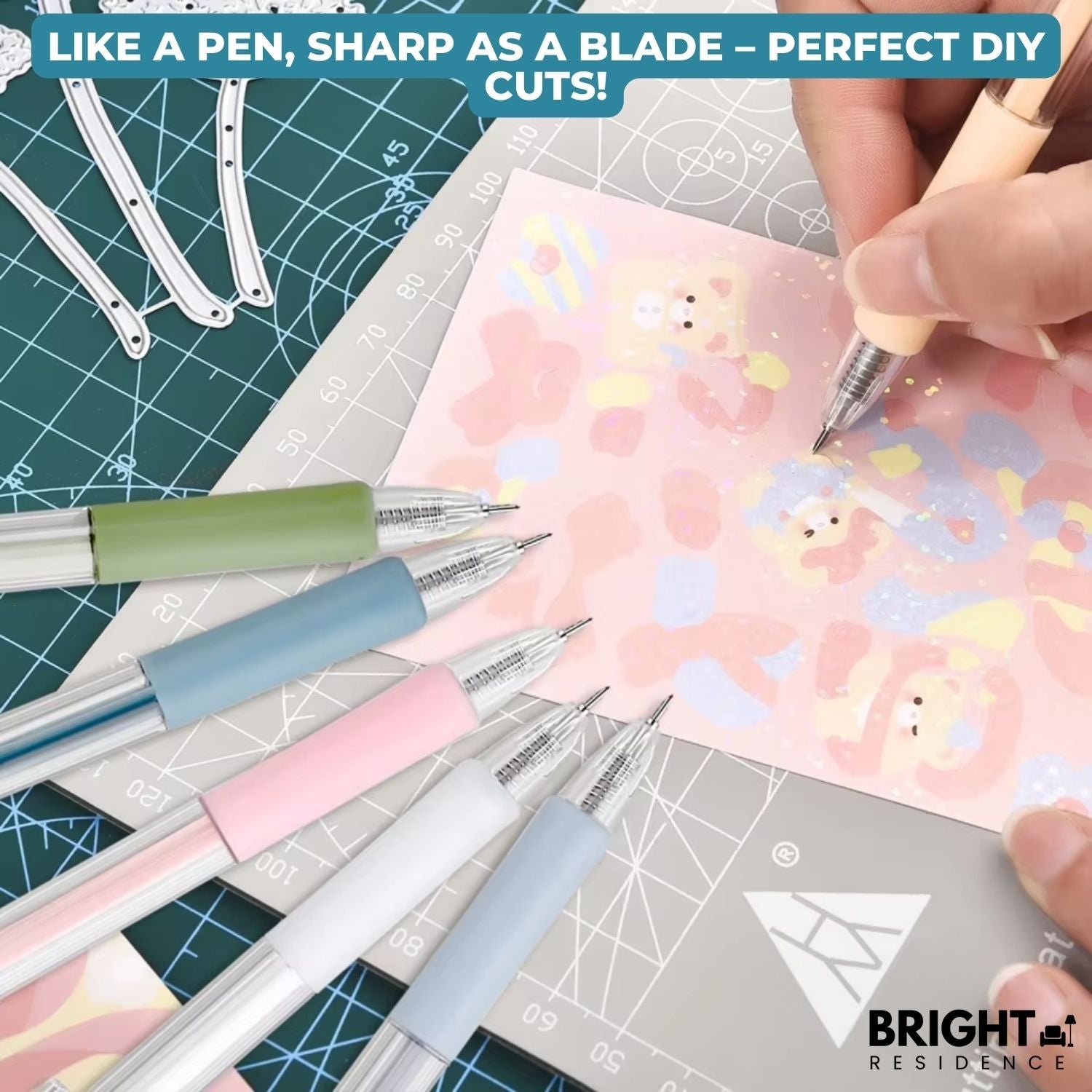 Craft Cutting Pen | 360 Degree Rotating Blade | Stainless Steel Tip | Arrow
