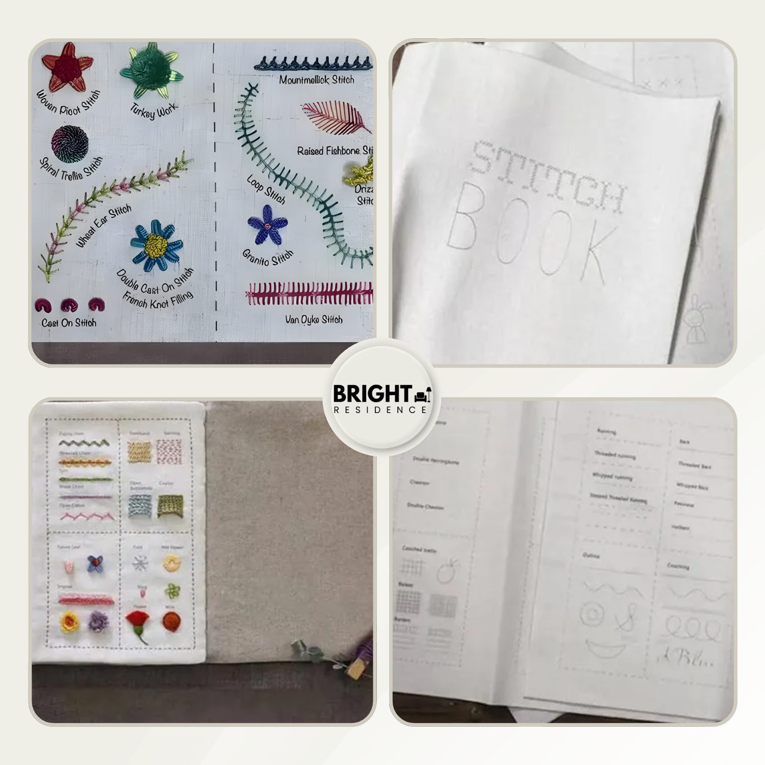 Embroidery Practice Book | 86 Stitches | Reusable Linen Pages | Fable