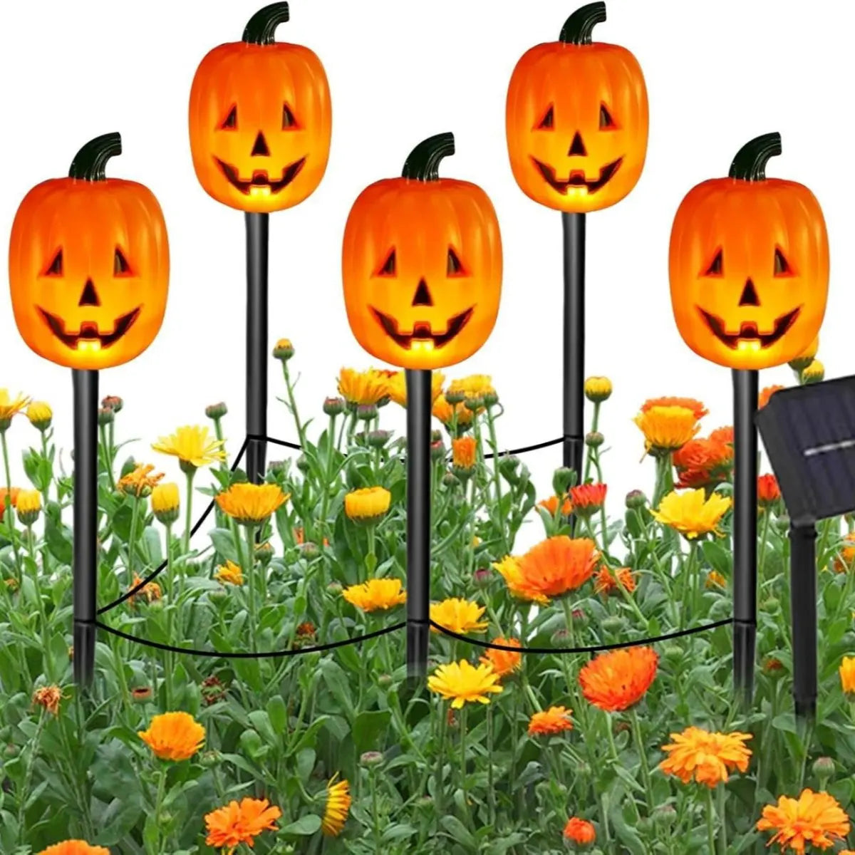 Solar Yard Lights | 8 Lighting Modes | IP55 Outdoor Set of 5 | Trellis