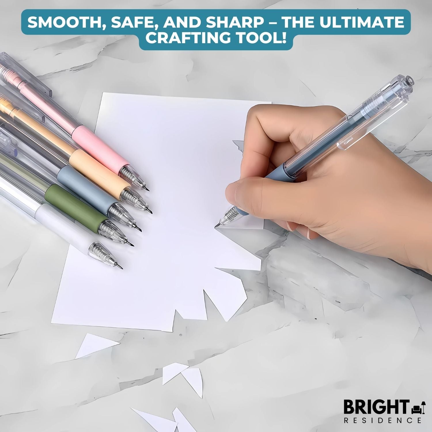 Craft Cutting Pen | 360 Degree Rotating Blade | Stainless Steel Tip | Arrow