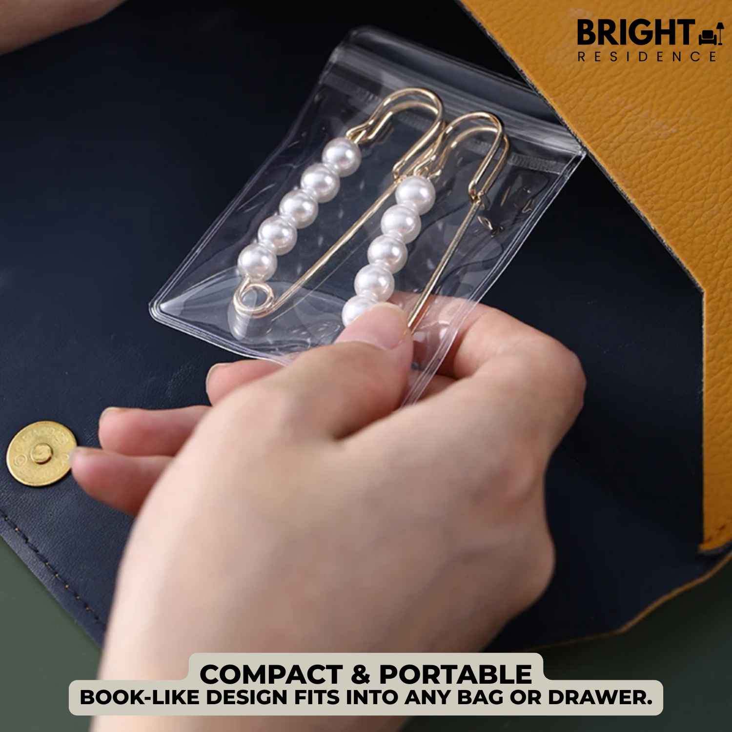 Jewelry Organizer | 30 Clear Sleeves | Tangle-Free and Travel-Ready | Drift