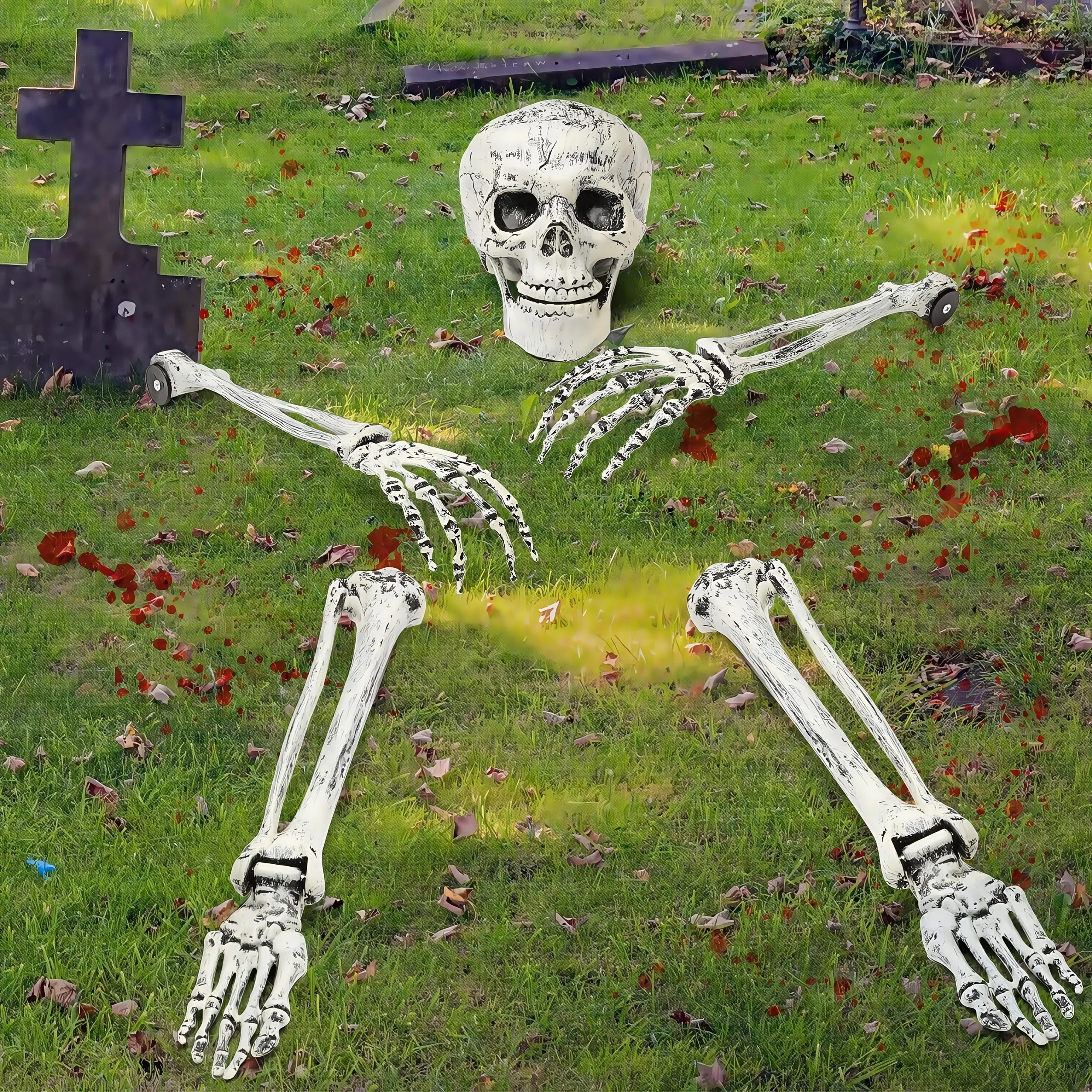 Halloween Yard Stakes | Skeleton Arms and Legs | Weather Resistant | Weald