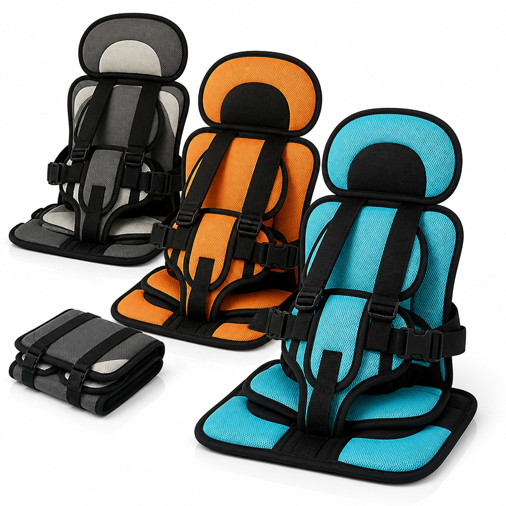 Five-Point Harness Foldable Child Travel Seat (Removable & Washable Cover)