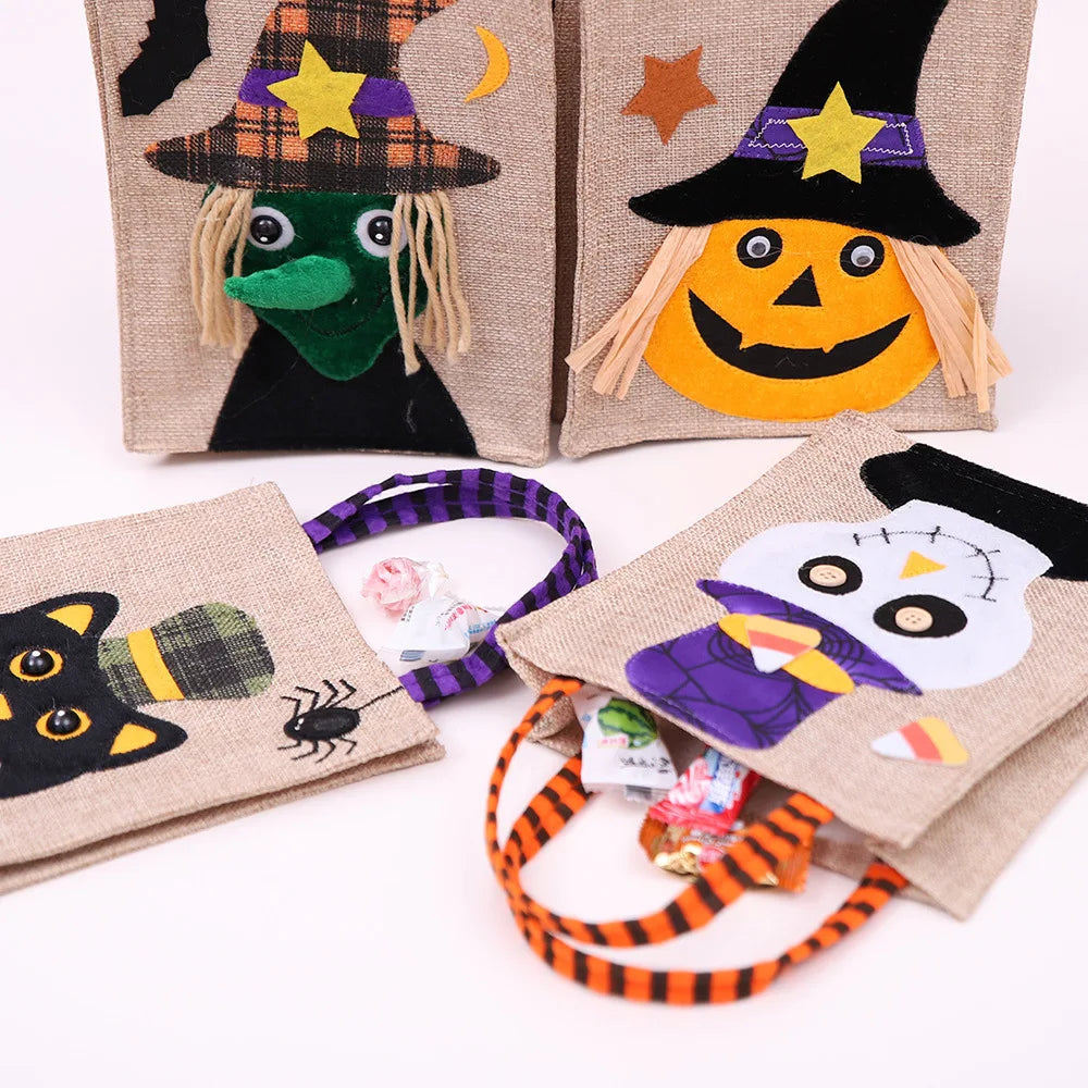 Trick-or-Treat Bag | Washable Cotton Linen | 4 Character Designs | Willow
