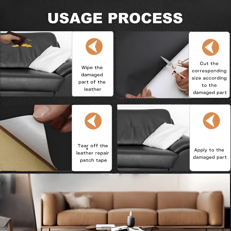Leather Repair Patch | Peel And Stick | 8 Colors, 3 Sizes | Pallas