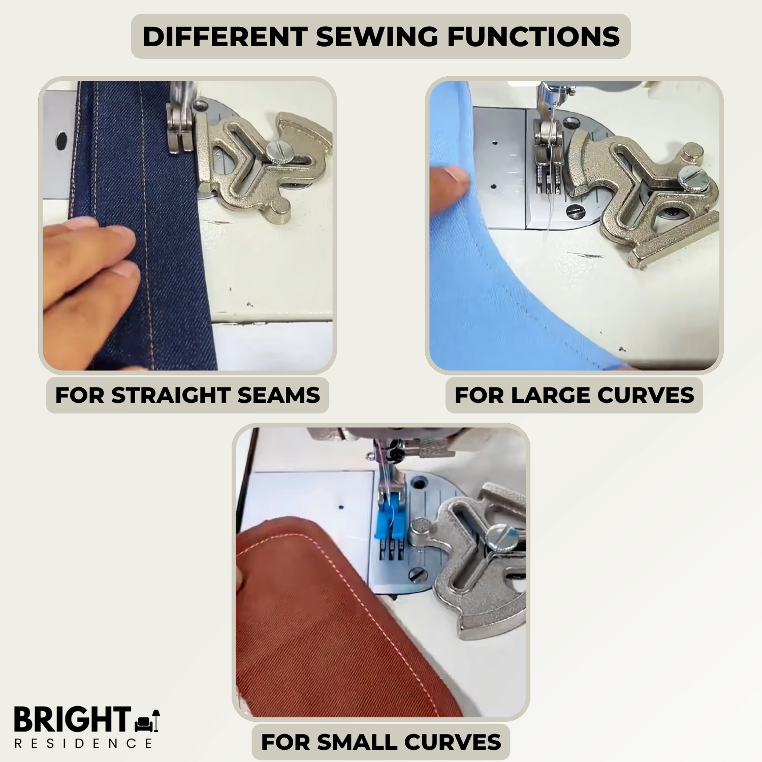 Sewing Seam Guide | Straight and Curved Seams | Fits All Machines | Aurora
