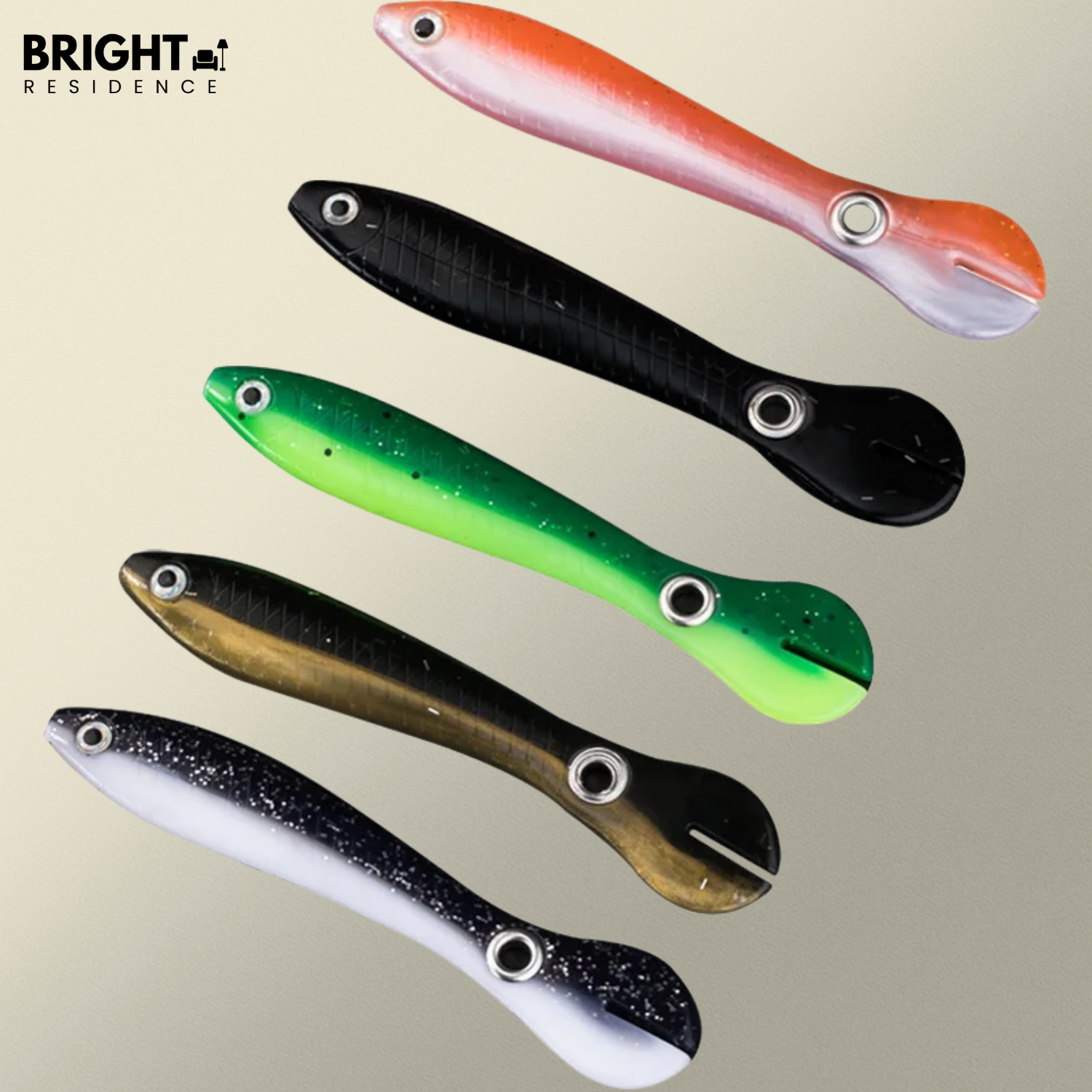 Fishing Lures | Lifelike Paddle Tail | Fresh & Saltwater | Coral