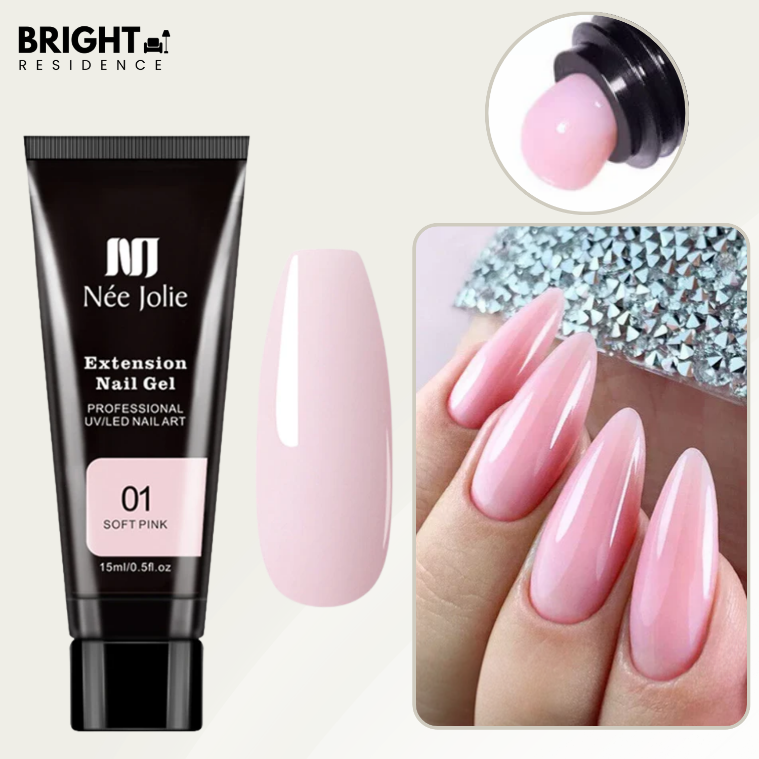 Nail Extension Kit | No UV Lamp Needed | Sets In 2 Minutes | Citrine