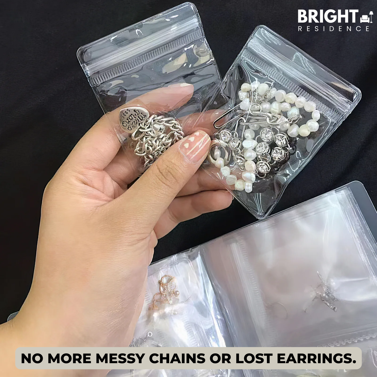Jewelry Organizer | 30 Clear Sleeves | Tangle-Free and Travel-Ready | Drift