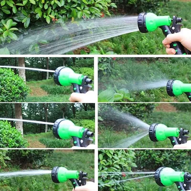Garden Hose | Expands for Easy Storage | 7 Spray Patterns | Inlet