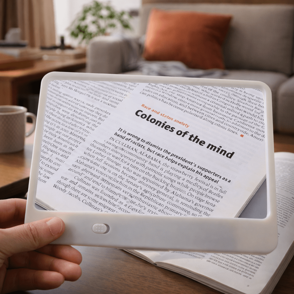 Magnifying Glass | 3x Lens With LED Light | Ergonomic Handle | Iris