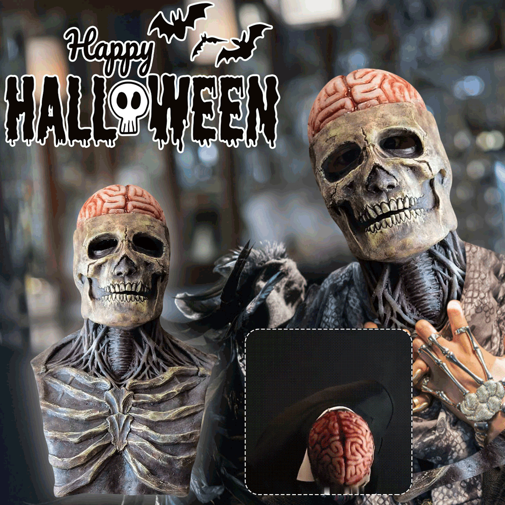 Skull Mask | Moving Jaw | Stretch Latex Full Head Coverage | Tempo