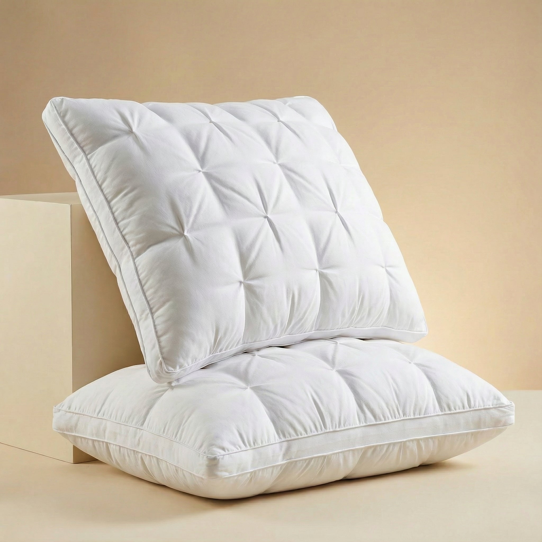 Down Pillow | Soft Hotel-Style Support | Breathable Cotton Cover | FederTraum