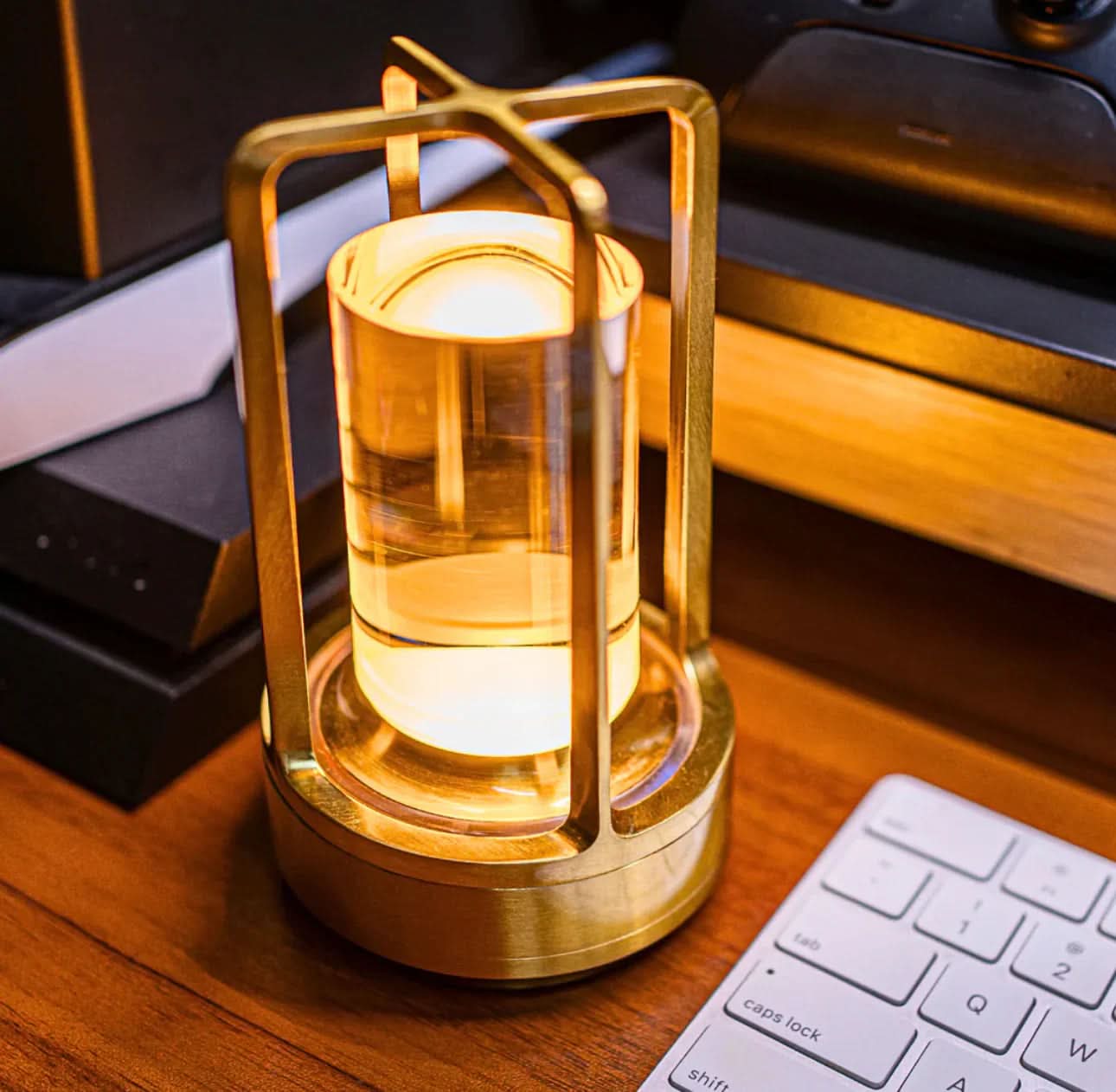 Table Lamp | Cordless and Rechargeable | Dimmable 3 Light Modes | Frost
