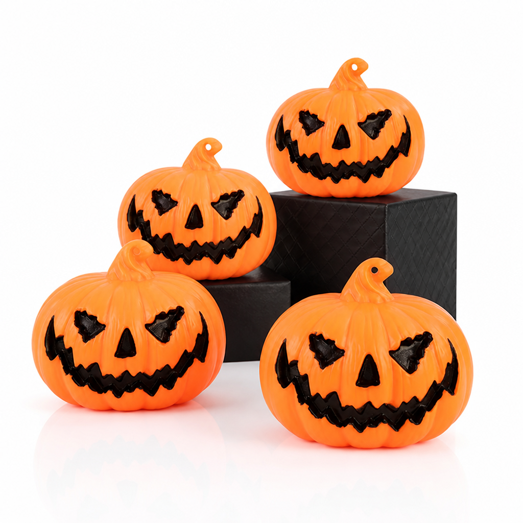 Flameless Flickering LED Jack-O'-Lantern Lights (Battery-Operated)