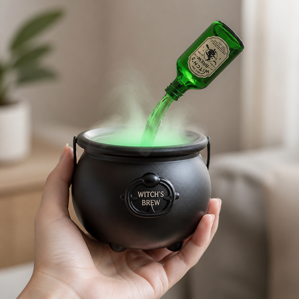 Floating Bottle & Mist Diffuser Witch Cauldron (Tabletop)