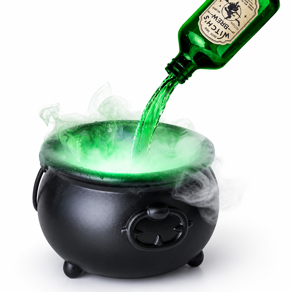 Floating Bottle & Mist Diffuser Witch Cauldron (Tabletop)