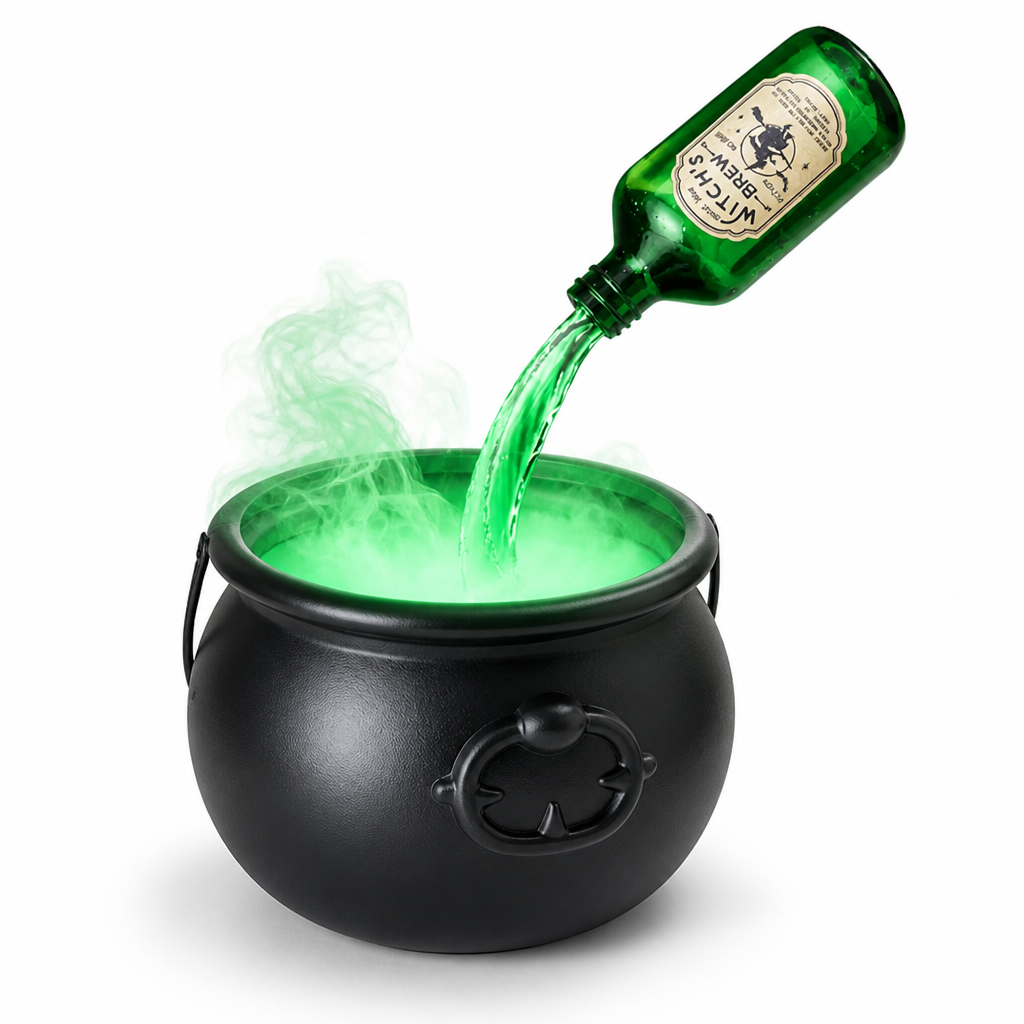 Floating Bottle & Mist Diffuser Witch Cauldron (Tabletop)