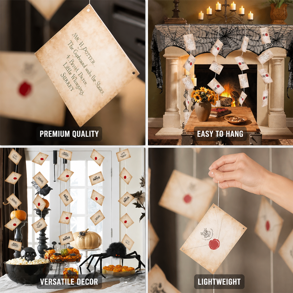 Floating Magic Envelope Garland (20 Pieces)