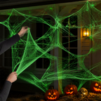 Glow-In-The-Dark & Stretchable Spider Web Decoration (Indoor/Outdoor)