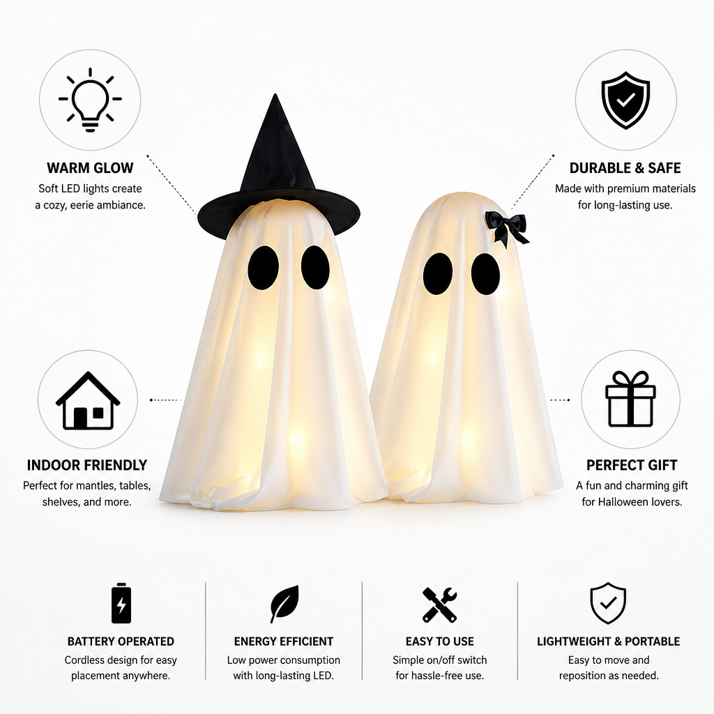 Glowing Halloween Ghost Decoration
