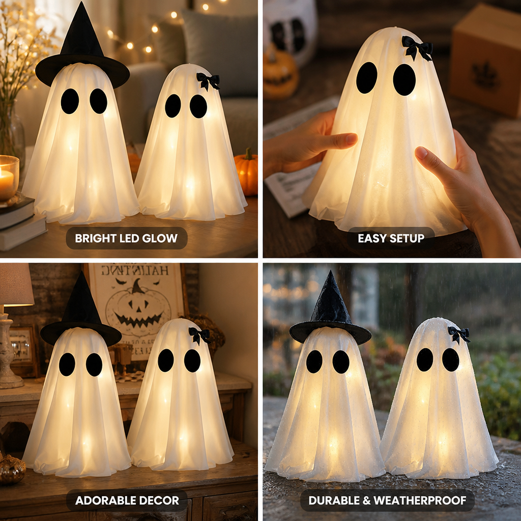 Glowing Halloween Ghost Decoration