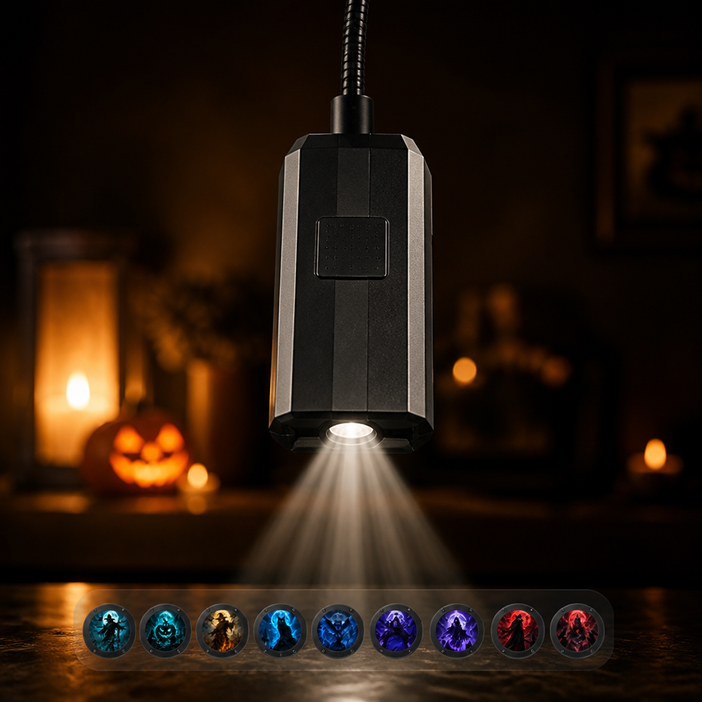 Halloween 10-Pattern Ambient LED Projection Night Light