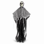 Hanging Skull & Spider Web Decoration (Indoor/Outdoor)