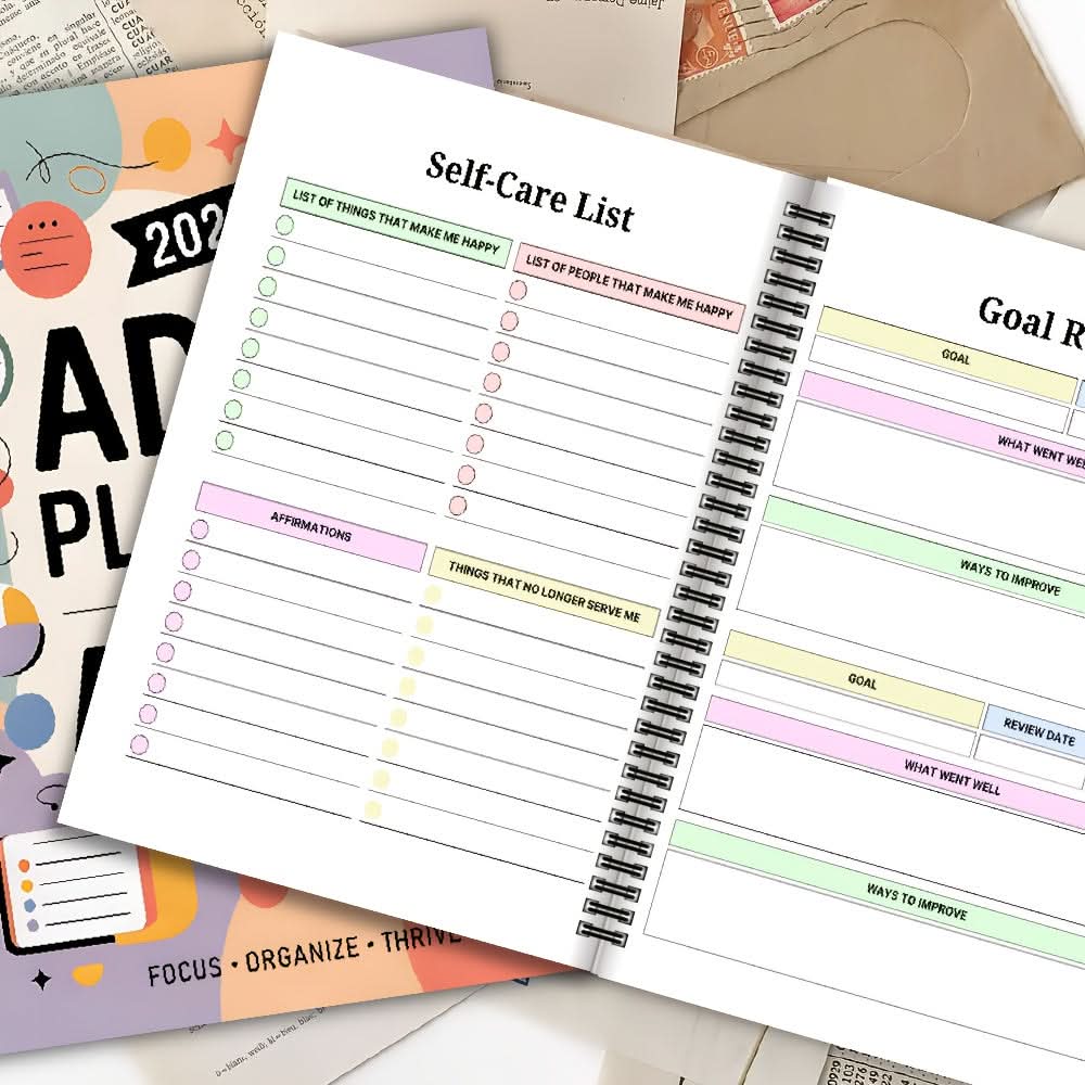 Daily Planner | 2026 Dated | Goal Tracking and Prompts | Halcyon