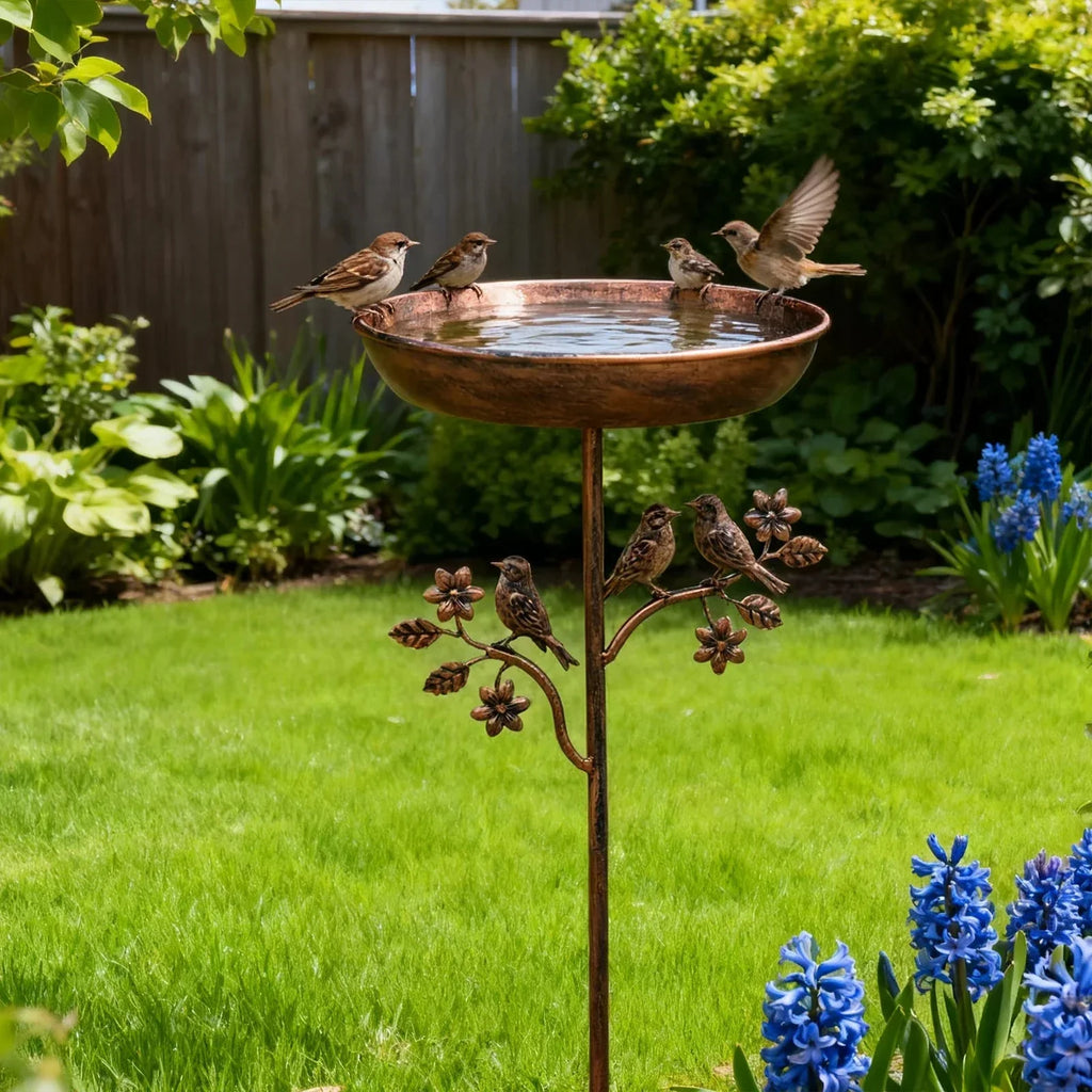 Garden Bird Bath | Decorative Bowl | Sturdy Stake | GardenShine