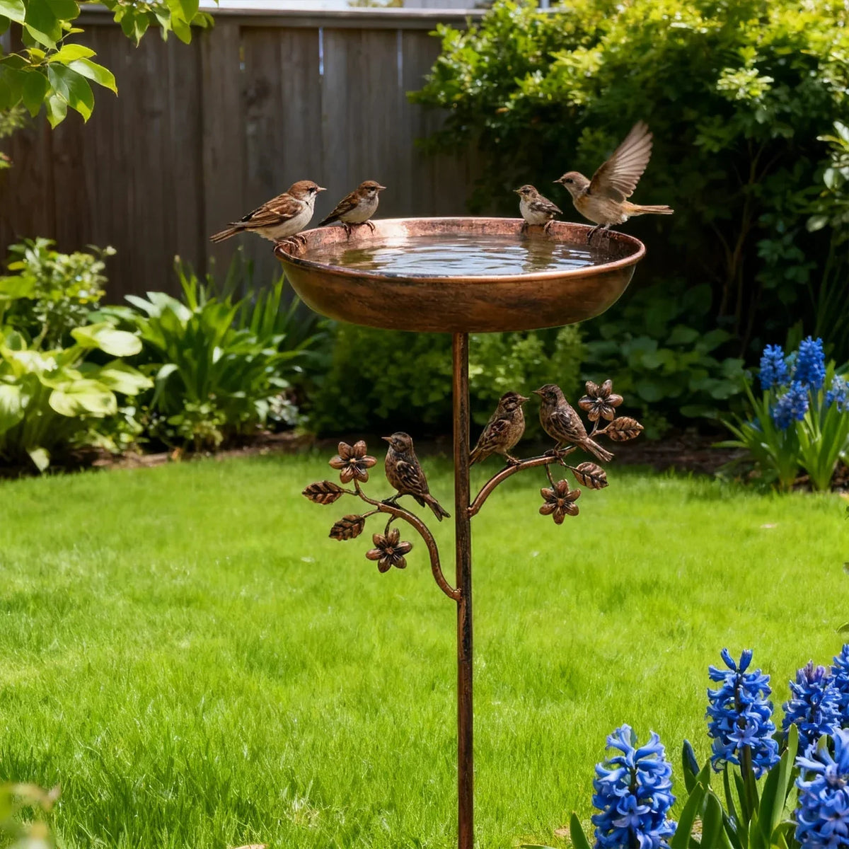 Garden Bird Bath | Decorative Bowl | Sturdy Stake | GardenShine