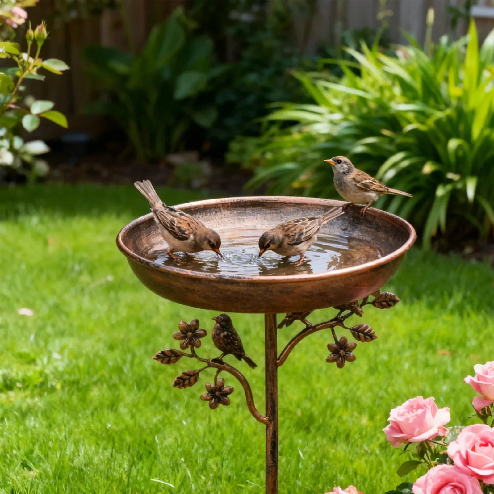 Garden Bird Bath | Decorative Bowl | Sturdy Stake | GardenShine
