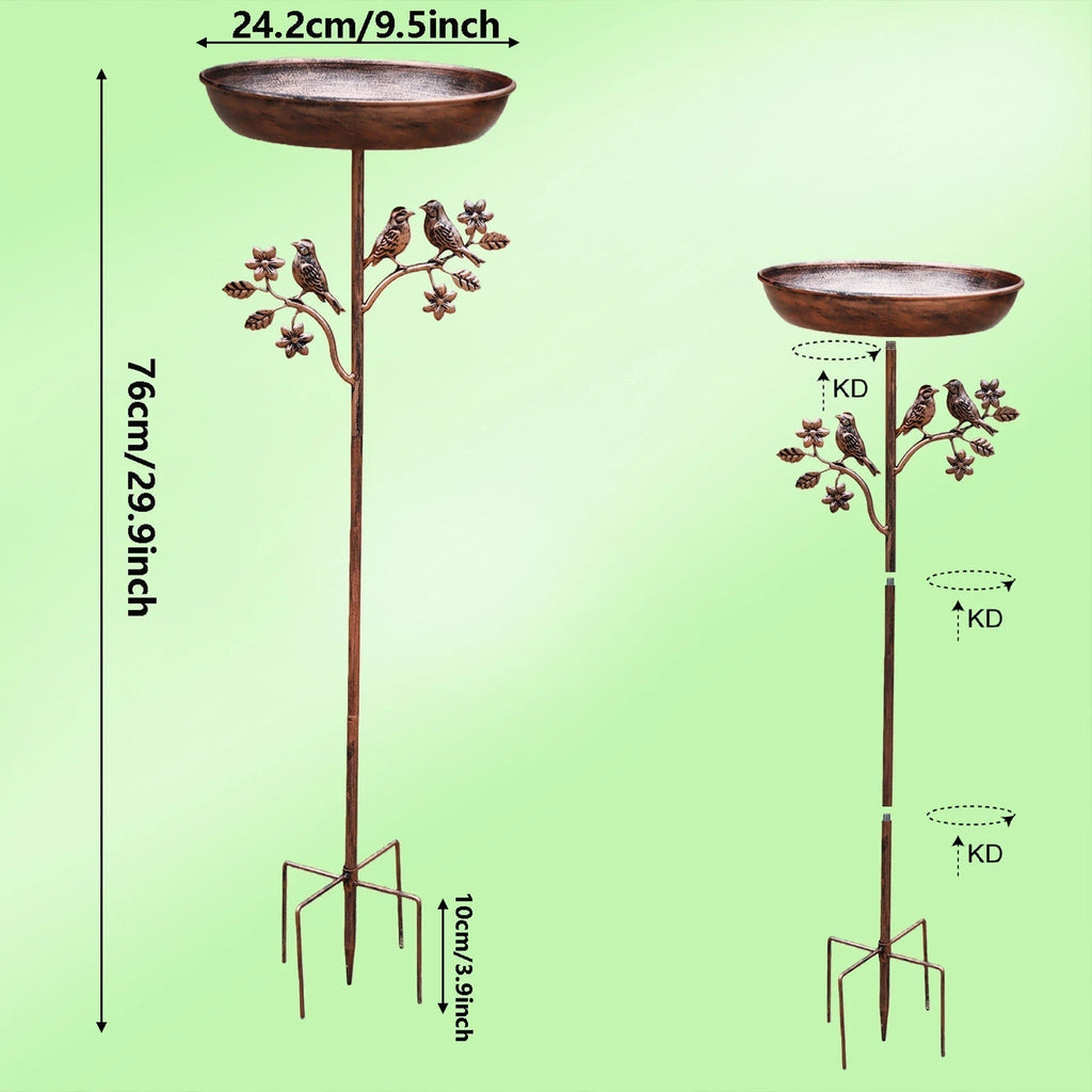 Garden Bird Bath | Decorative Bowl | Sturdy Stake | GardenShine
