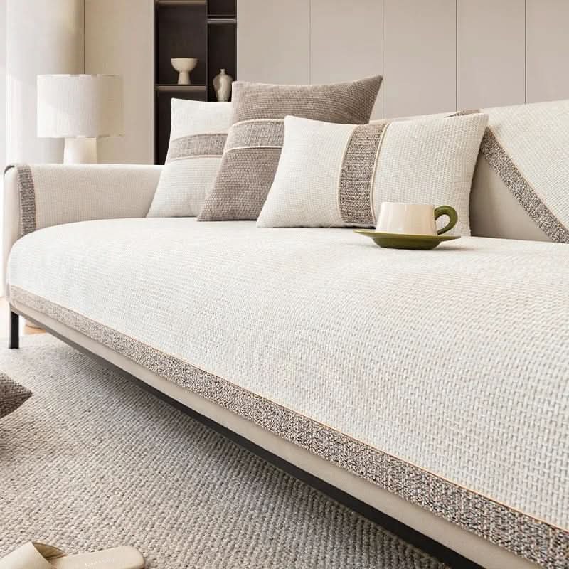 Sofa Cover | 100% Polyester Knit | Non-Slip, Wrinkle-Free | Sage