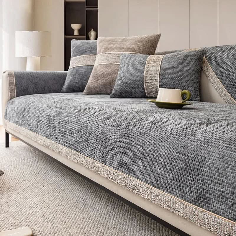 Sofa Cover | 100% Polyester Knit | Non-Slip, Wrinkle-Free | Sage