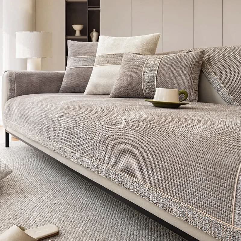 Sofa Cover | 100% Polyester Knit | Non-Slip, Wrinkle-Free | Sage