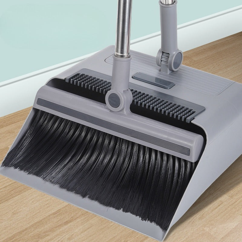 Broom and Dustpan Set | Dense PVC Bristles | Upright Storage | Harrow