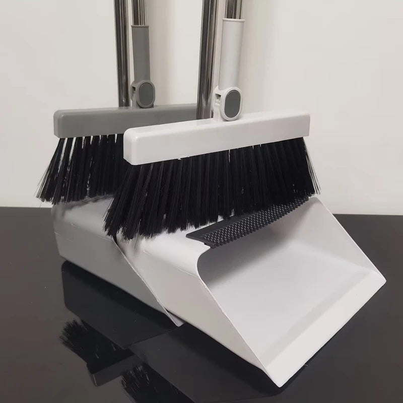 Broom and Dustpan Set | Dense PVC Bristles | Upright Storage | Harrow