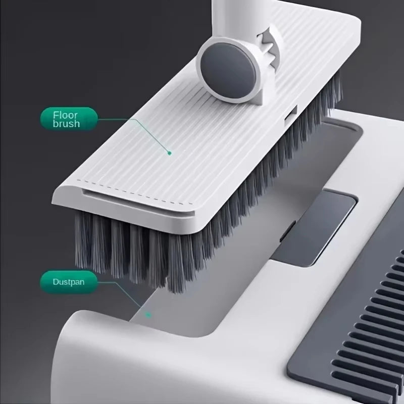 Broom and Dustpan Set | Dense PVC Bristles | Upright Storage | Harrow