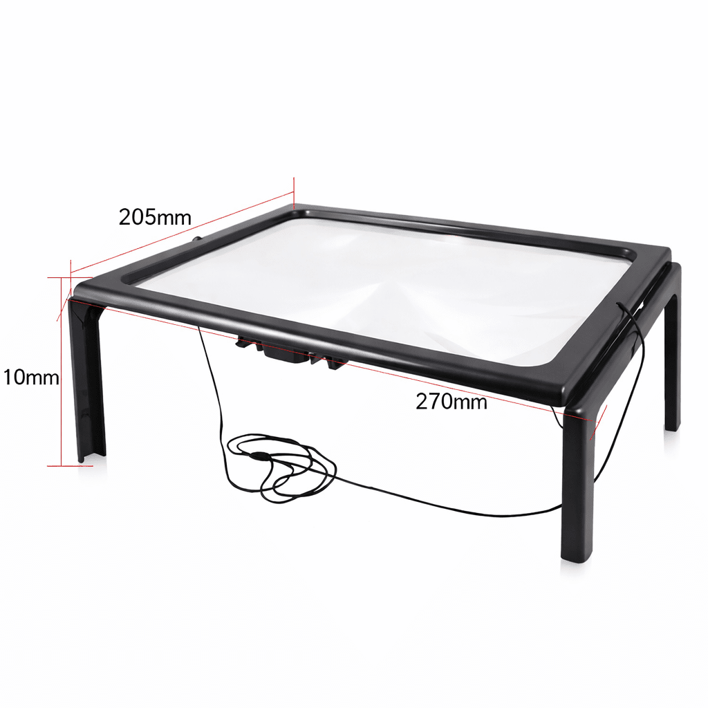 Lens Magnifier | 3x Optical Lens | 4 Built-In LED Lights | Hawk