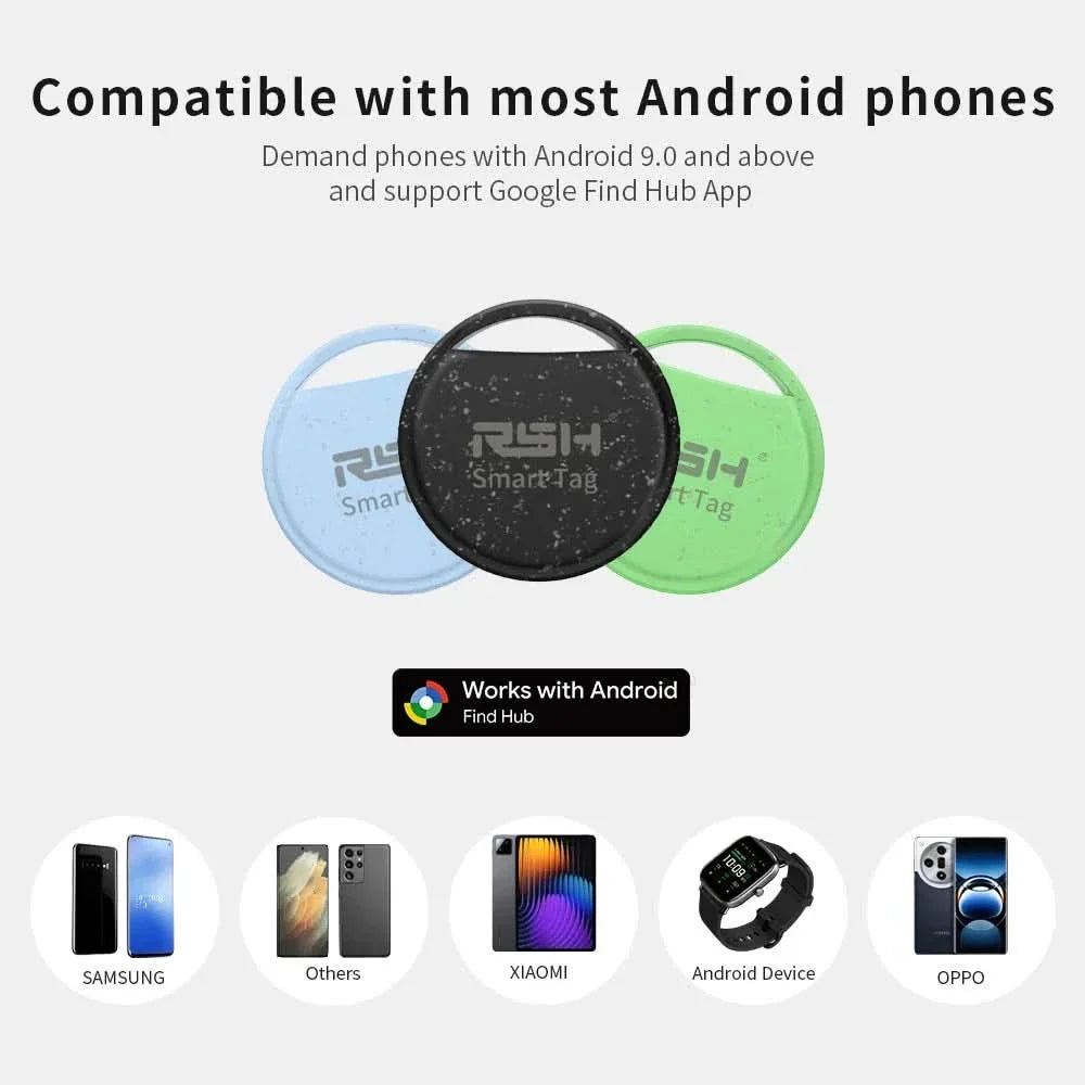 Bluetooth Tracker | Works With Google Find Hub | 5-Pack | Merlin