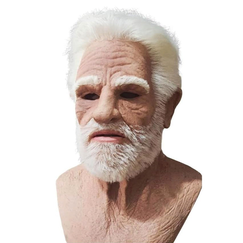 Halloween Mask | Full Face Natural Latex | Fits Heads Up to 24 in | Slate