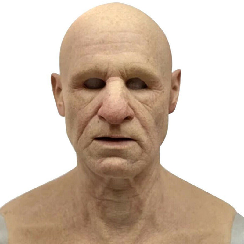 Halloween Mask | Full Face Natural Latex | Fits Heads Up to 24 in | Slate
